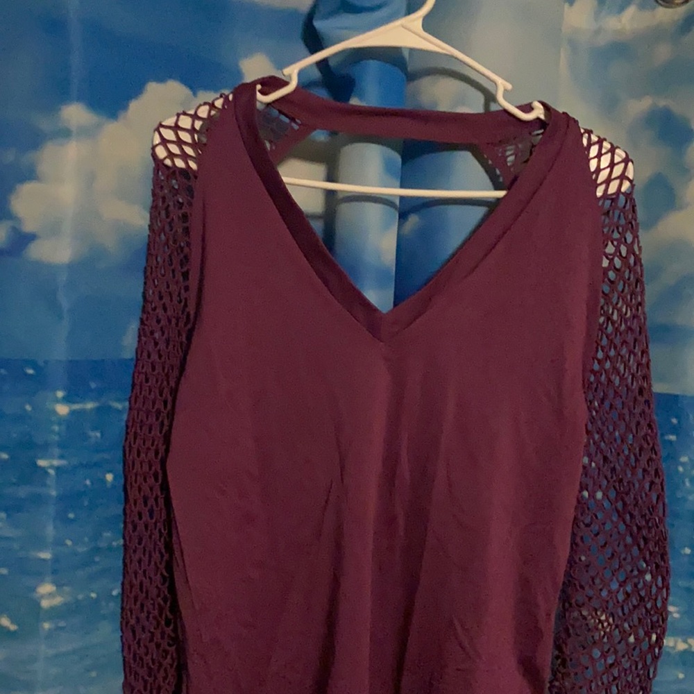 Plum colored women’s sexy top